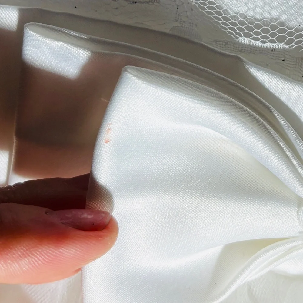 Flower girl White Lace  Dress - Picture 5 of 8